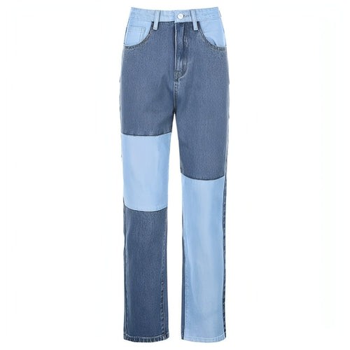DenimDare™ Stitching High-rise Straight-leg Jeans Women