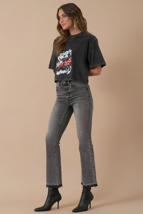 Insane Gene High Rise Cropped Bootcut Denim Jeans