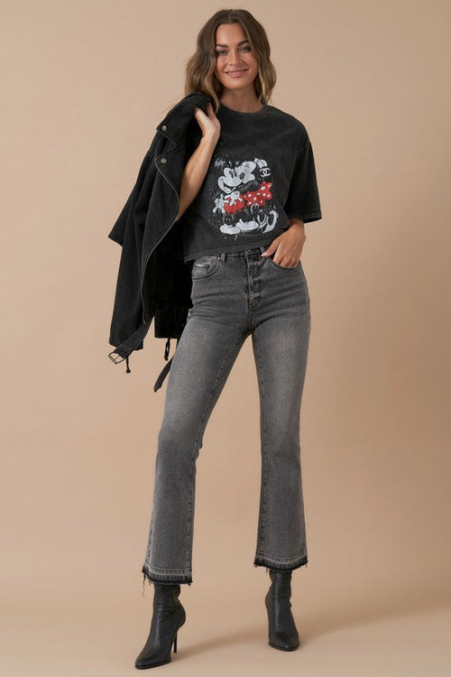 Insane Gene High Rise Cropped Bootcut Denim Jeans