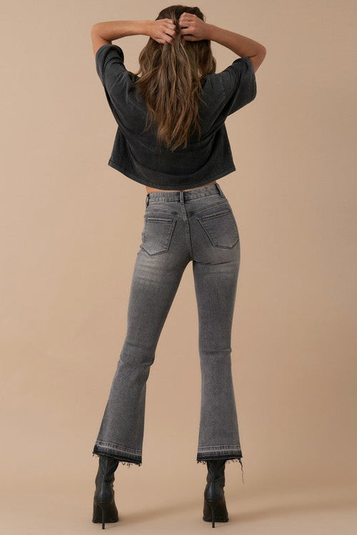 Insane Gene High Rise Cropped Bootcut Denim Jeans