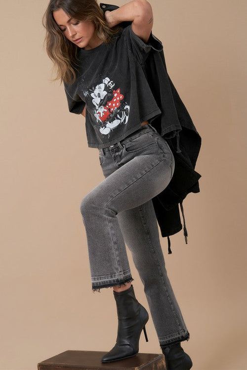 Insane Gene High Rise Cropped Bootcut Denim Jeans