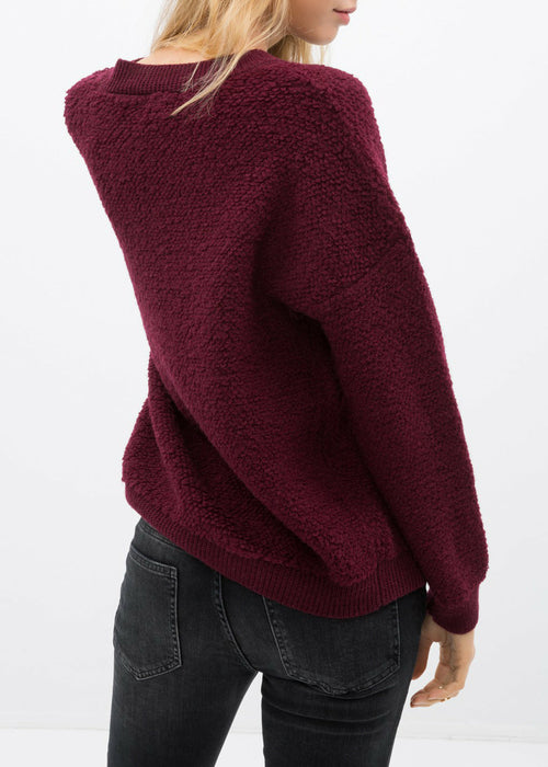 Rag Wool Knit Crew Neck Sweater