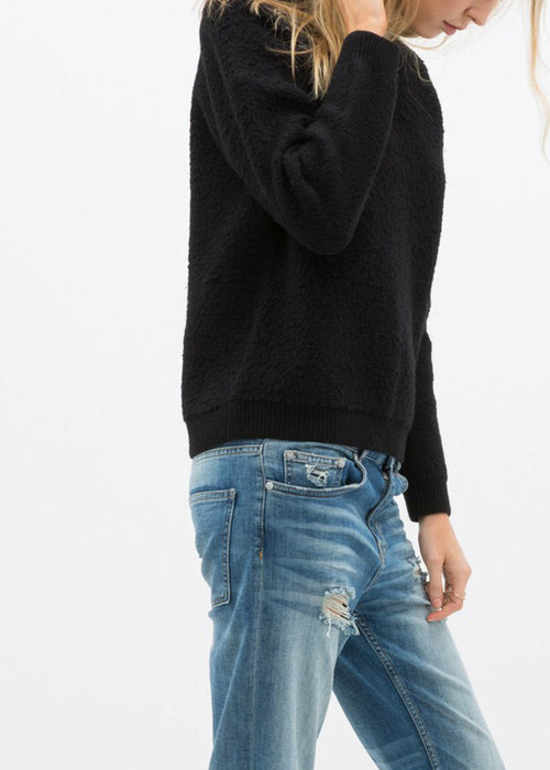 Rag Wool Knit Crew Neck Sweater