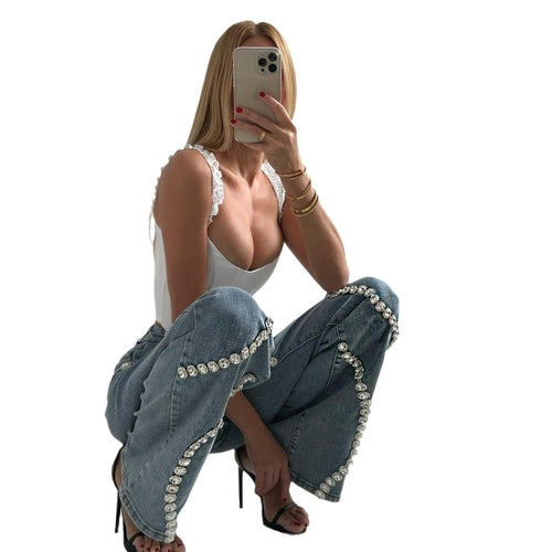 Loose Straight Leg Jeans And Fashionable Casual Pants With A Rhine