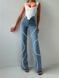 Loose Straight Leg Jeans And Fashionable Casual Pants With A Rhine