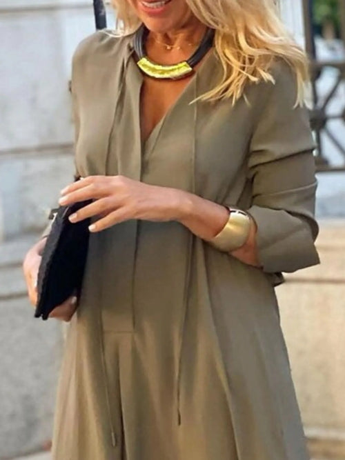 Full Size Solid Color Maxi Shirt Dress Plus Size