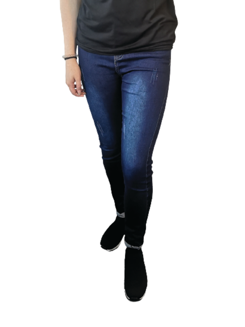 Blue Distressed Skinny Jeans