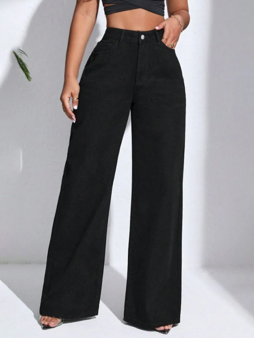 Women High Rise Denim Jeans(Size28)(Colorblack)